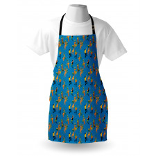 Men and Women in Costumes Apron