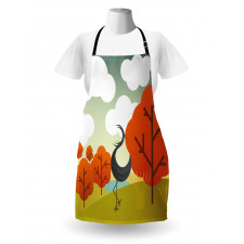 Abstract Bird Trees and Cloud Apron