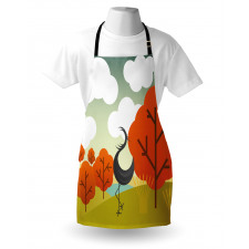 Abstract Bird Trees and Cloud Apron