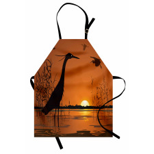 Bird Silhouettes Swamp Sunset Apron