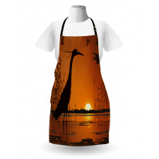 Bird Silhouettes Swamp Sunset Apron