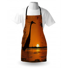 Bird Silhouettes Swamp Sunset Apron