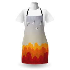 Flying Strokes Autumn Forest Apron