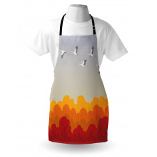 Flying Strokes Autumn Forest Apron