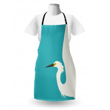 Side Drawn Heron Bird Apron