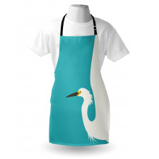 Side Drawn Heron Bird Apron