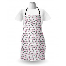 Zebra Silhouette Leafage Apron