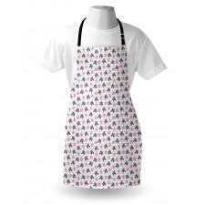 Zebra Silhouette Leafage Apron