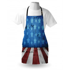 Grunge Stars Stripes Apron