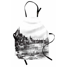 Vintage Cityscape of Istria Apron