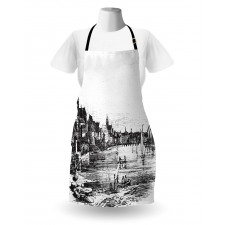 Vintage Cityscape of Istria Apron