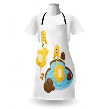 Funny Cartoon Style Animals Apron