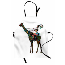 Girl Riding Giraffe Apron