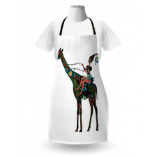 Girl Riding Giraffe Apron