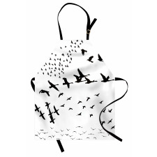 Monochrome Flying Birds Apron