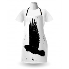 Gothic Ink Sketch Bird Apron