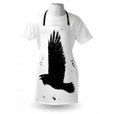 Gothic Ink Sketch Bird Apron