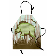 Vintage Pig Boar in Woods Apron