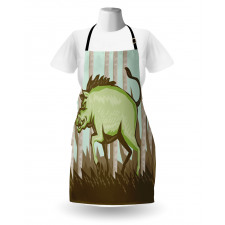 Vintage Pig Boar in Woods Apron