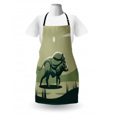 Wild Boar with Tusks Art Apron