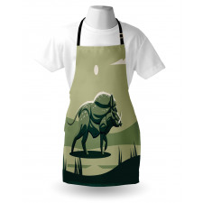 Wild Boar with Tusks Art Apron