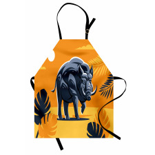 Hog Boar Tropical Leaves Apron