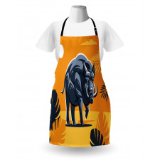 Hog Boar Tropical Leaves Apron