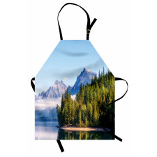 Forest with Misty Mountains Apron