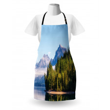 Forest with Misty Mountains Apron