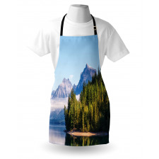 Forest with Misty Mountains Apron