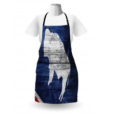 Equality State Flag Wooden Apron