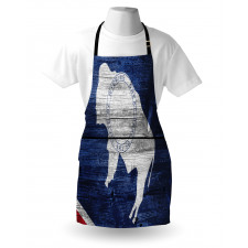 Equality State Flag Wooden Apron