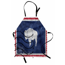 Old Postage Stamp Like Flag Apron