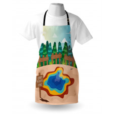 Cartoon Prismatic Spring Apron