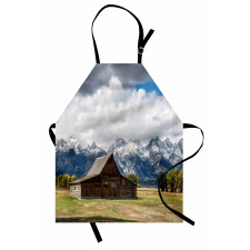 Rustic Wooden Cottage View Apron