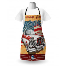 Vintage Car and Greetings Apron