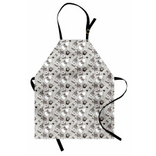 Hand Drawn Drink Bottles Apron