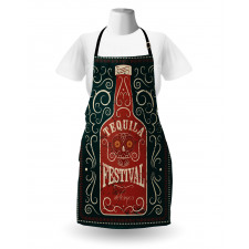 Retro Swirls and Bottle Apron