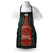 Retro Swirls and Bottle Apron