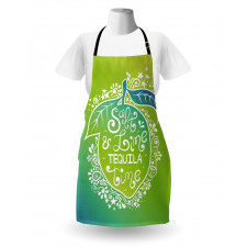 Vibrant Ombre Text on Lemon Apron