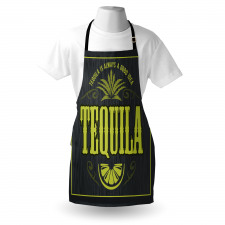 Vintage Alcohol Themed Text Apron