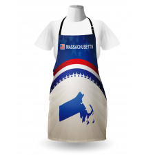 Map Silhouette Stars Apron