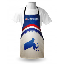 Map Silhouette Stars Apron