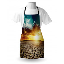 Sunset Cracked Earth Apron