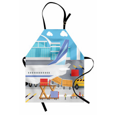 Loading Cargo Plane Cartoon Apron