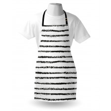 Grungy Brushstroke Lines Apron