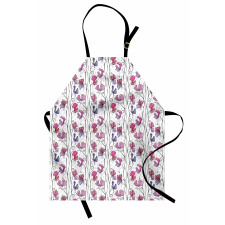 Flowers on Thin Branches Art Apron