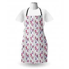 Flowers on Thin Branches Art Apron