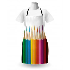 Colorful Pencils Macro Photo Apron