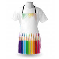 Realistic Colorful Pencils Apron